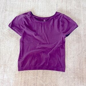 Intimately by Free People Purple Crop Tee 💜 Xs/S